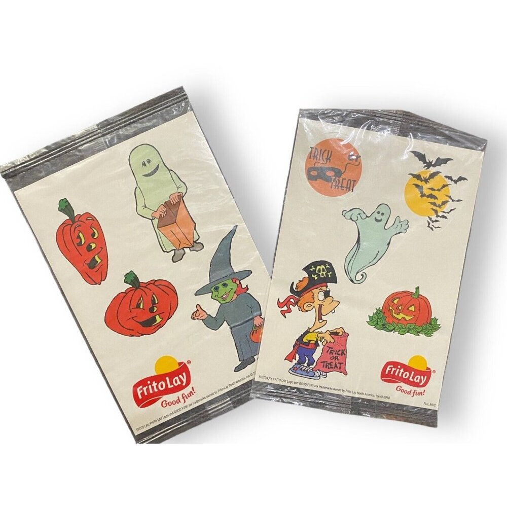 Frito Lay Halloween Stickers Sets Trick Or Treat Promos Vtg Pumpkin Ghost Witch